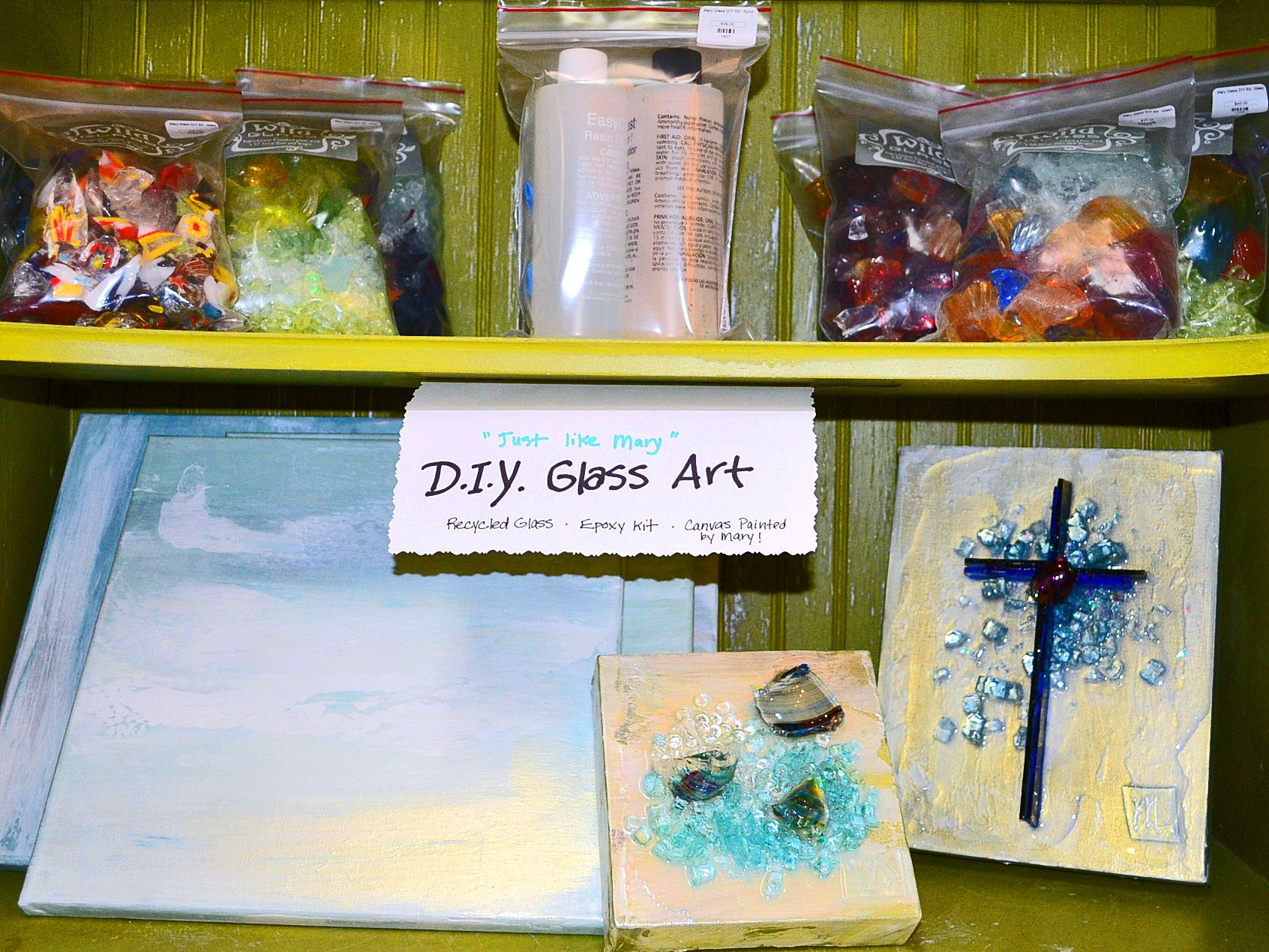 Glass Art Kits by Mary Hong Blue Giraffe 30a